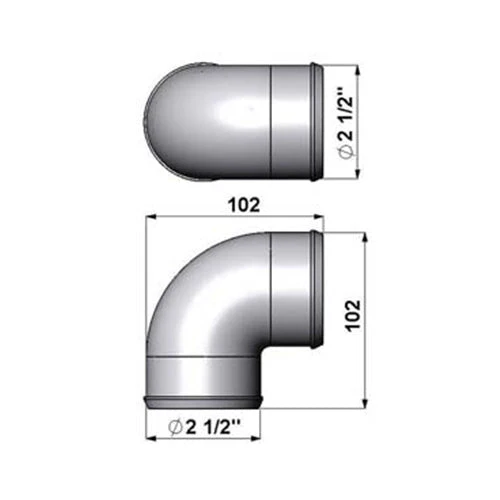 SPA TURBO 2.5” tight radius 90° elbow intake pipe - Image 3