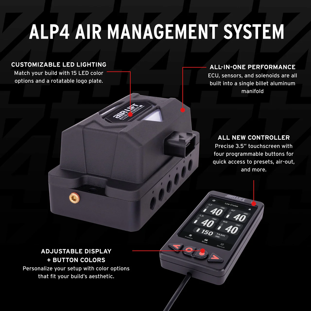 Air Lift Performance ALP4 Air Management, 3/8" Air Line (No Tank, No Compressor) - Image 10