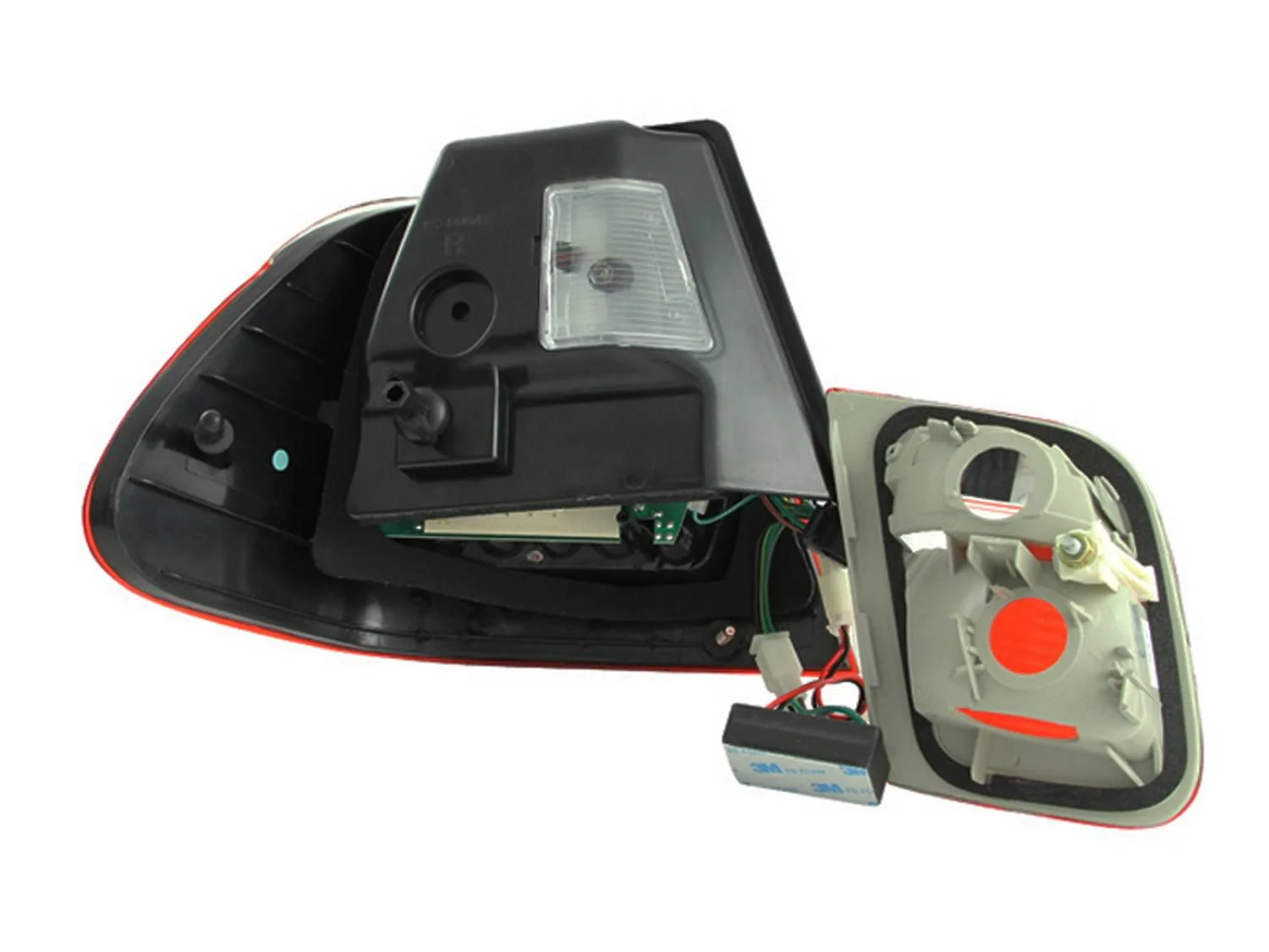 ANZO BMW E46 3-Series (02-05) 4-Door LED Taillights Red/Clear - Image 2