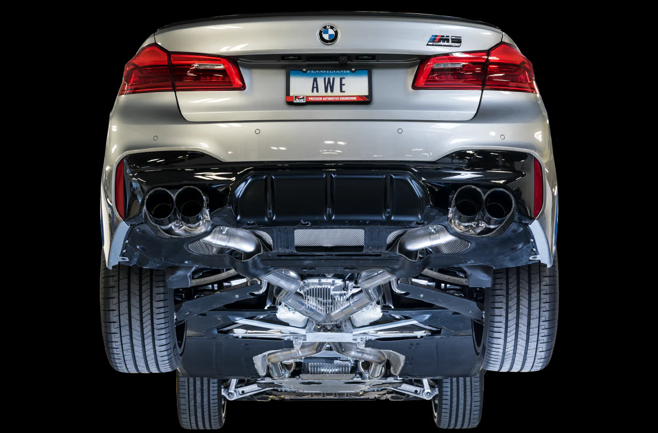 AWE SwitchPath™ Catback Exhaust for BMW F90 M5 - Diamond Black Tips - Image 3