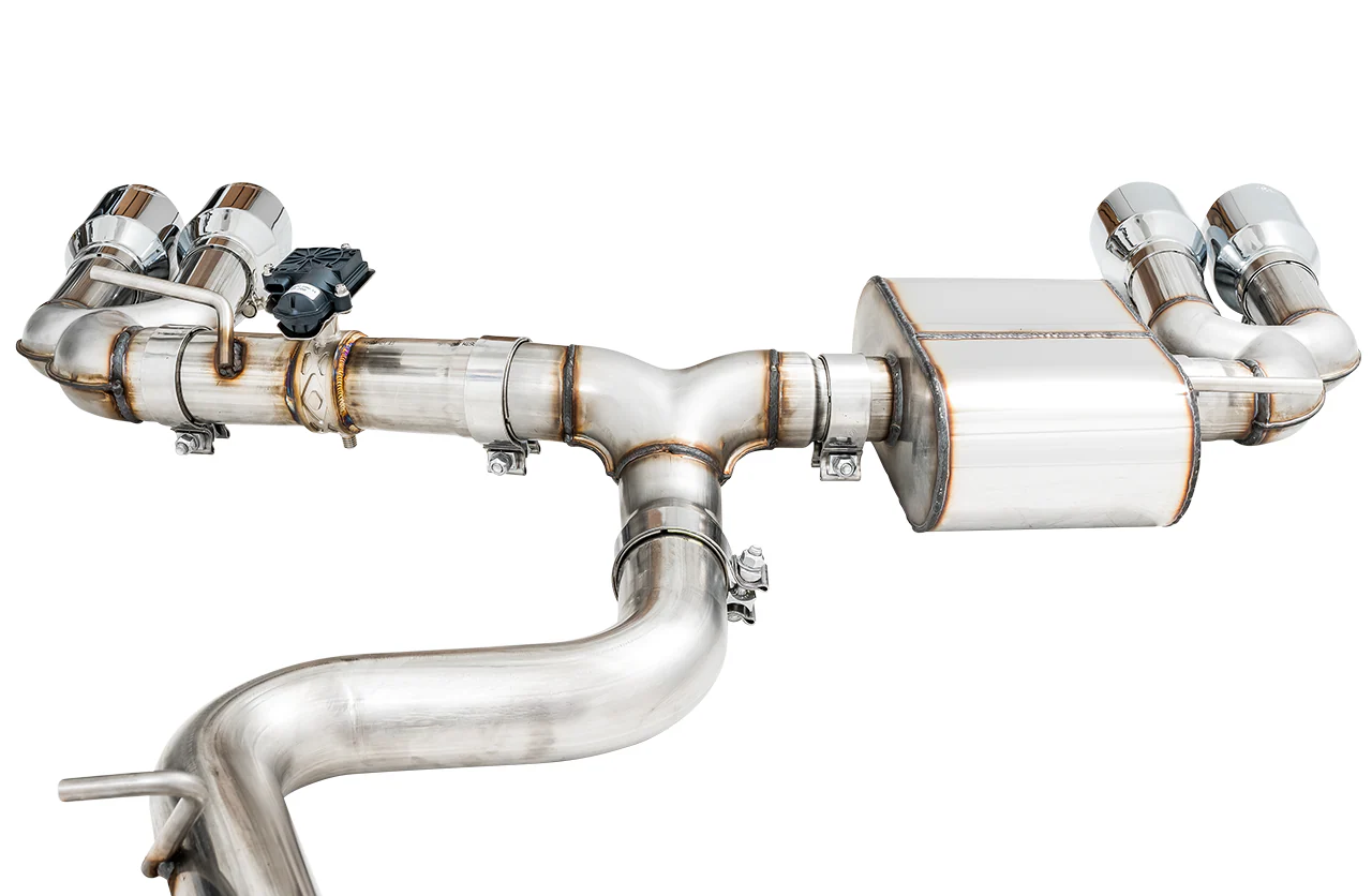 AWE SwitchPath™ Exhaust for Audi 8V S3 - Chrome Silver Tips, 102mm - Image 2