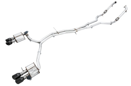 AWE SwitchPath™ Exhaust (Non-Resonated) for Audi B9 S5 Coupe - Diamond Black Tips