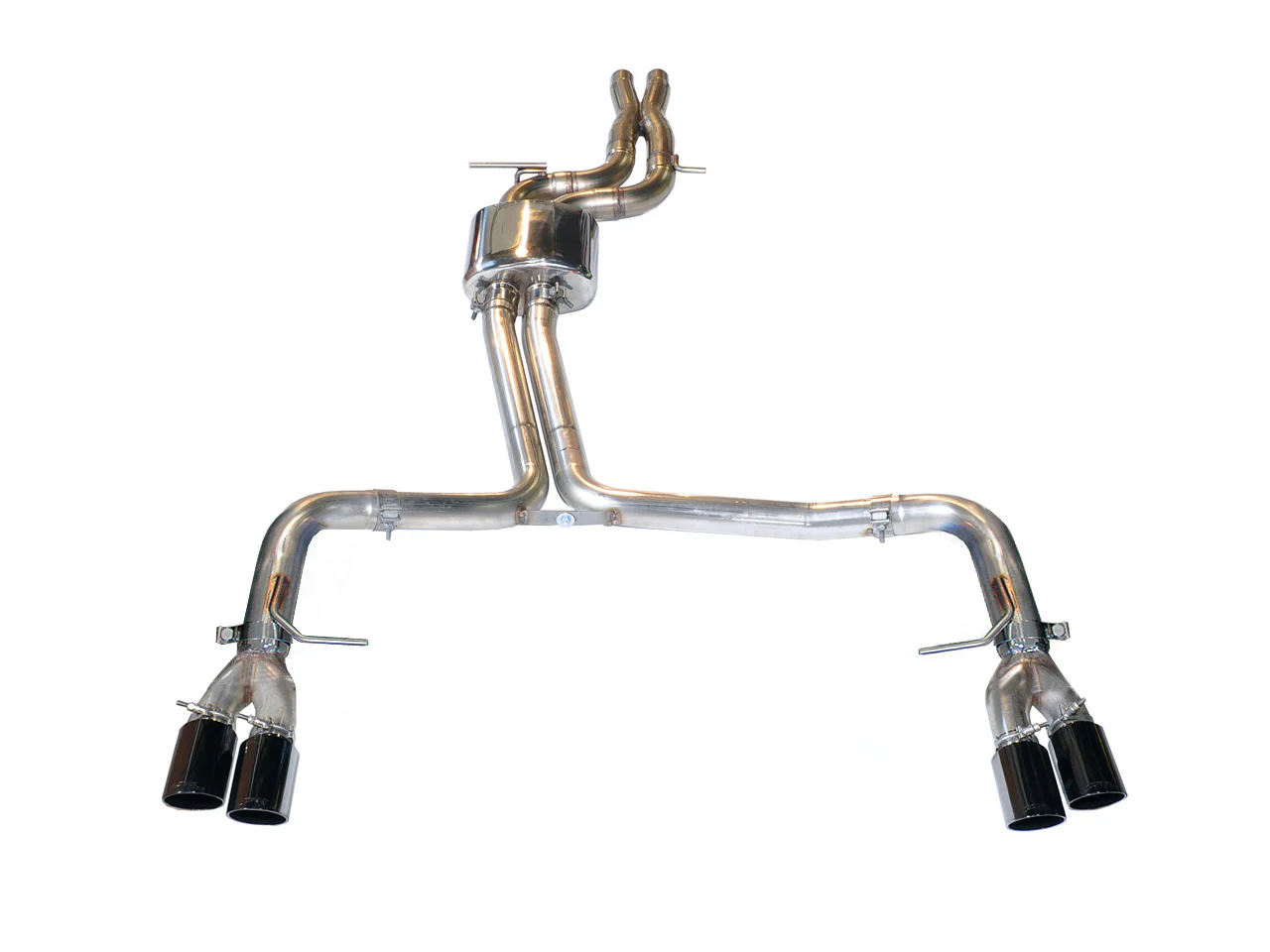 AWE Track Edition Exhaust for Audi B8.5 S5 3.0T - Diamond Black Tips (90mm)