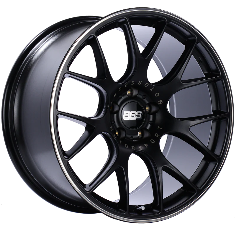 BBS CH-R 20x10.5 5x120 ET24 Satin Black Polished Rim Protector Wheel -82mm PFS/Clip Required