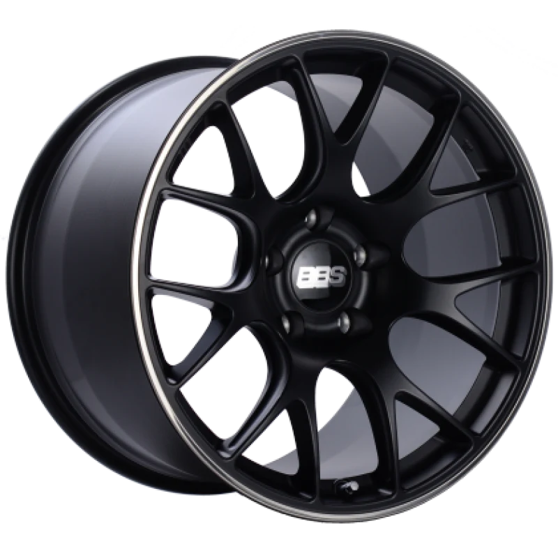 BBS CH-R 20x8.5 5x112 ET40 Satin Black Polished Rim Protector Wheel -82mm PFS/Clip Required