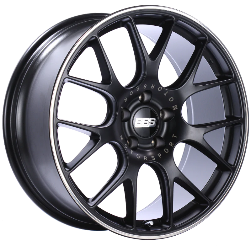 BBS CH-R 20x9 5x120 ET24 Satin Black Polished Rim Protector Wheel -82mm PFS/Clip Required