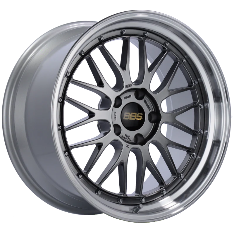 BBS LM 19x8.5 5x112 ET32 Diamond Black Center Diamond Cut Lip Wheel -82mm PFS/Clip Required