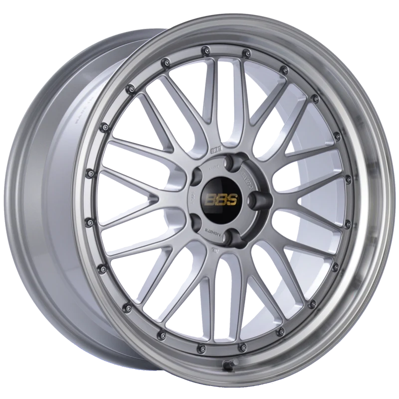 BBS LM 20x8.5 5x120 ET32 Diamond Silver Center Diamond Cut Lip Wheel -82mm PFS/Clip Required