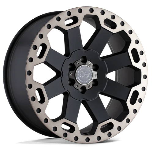 Black Rhino WARLORD 17X8 5X120 ET35 MATTE BLACK W/ MACHINED DARK TINT