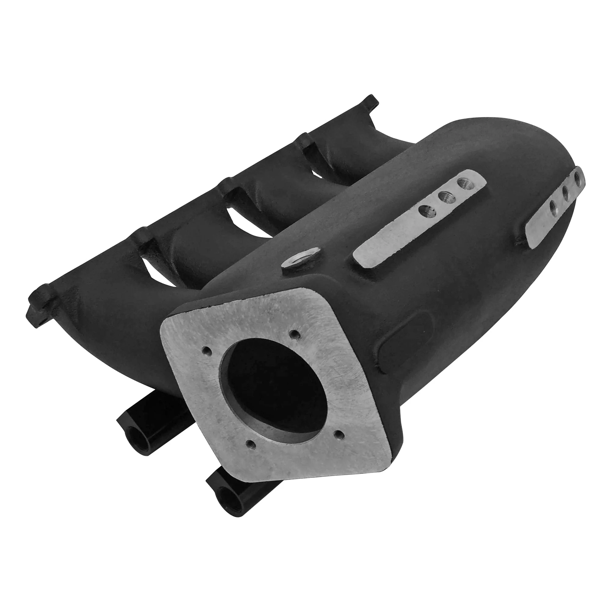 SPA TURBO Cast Aluminum Intake Manifold for transverse VW/AUDI 1.8T with 8 injectors Fuel Rail Kit (left side OEM throttle) -  Black - Image 3