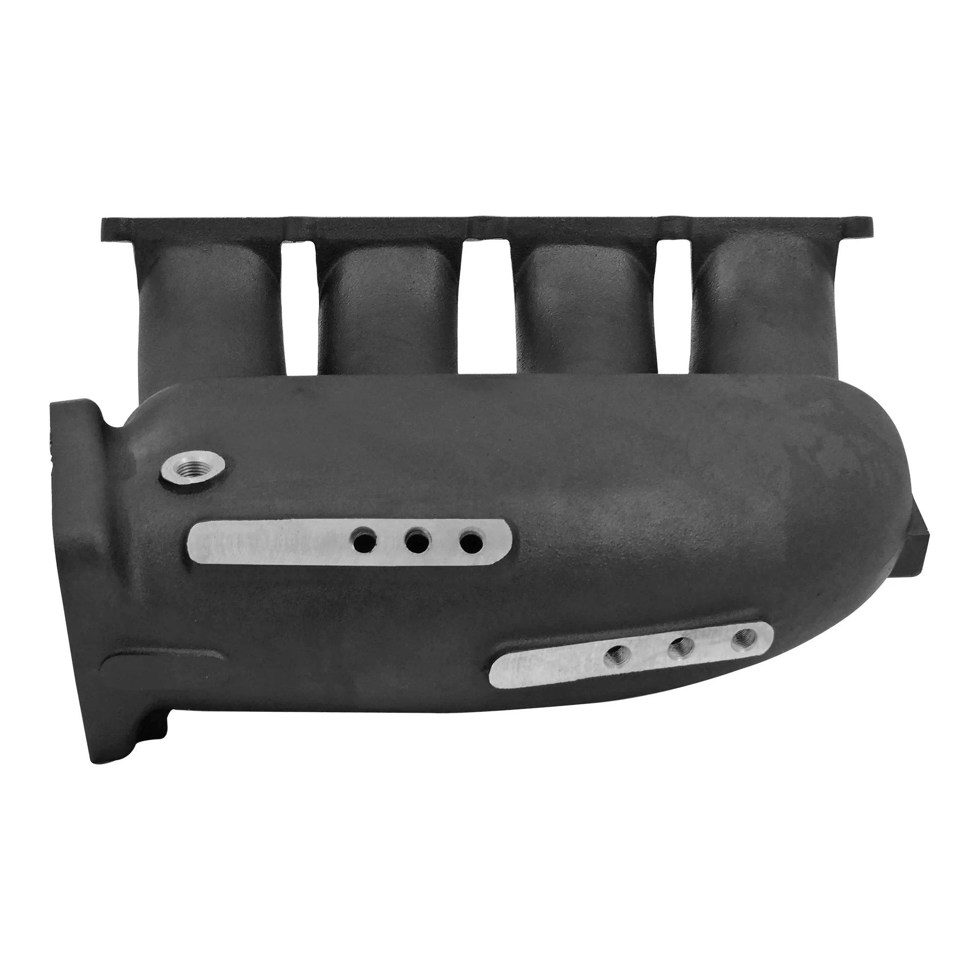 SPA TURBO Cast Aluminum Intake Manifold for transverse VW/AUDI 1.8T with 8 injectors Fuel Rail Kit (left side OEM throttle) -  Black - Image 4