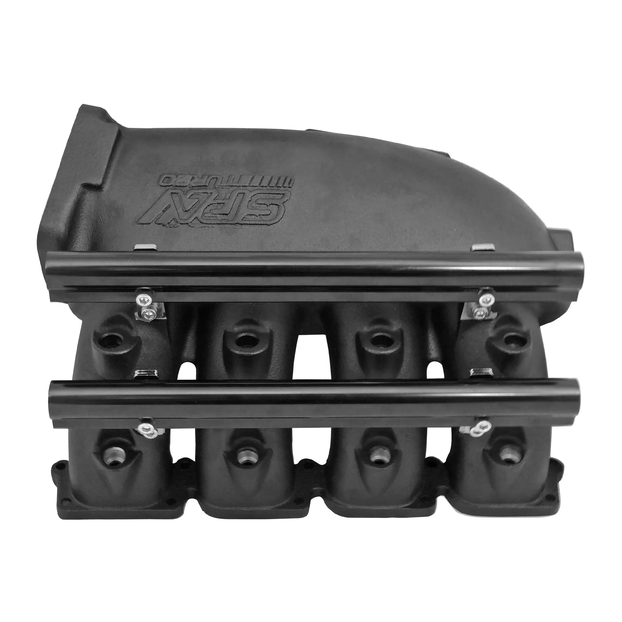 SPA TURBO Cast Aluminum Intake Manifold for transverse VW/AUDI 1.8T with 8 injectors Fuel Rail Kit (left side without throttle bolt holes) - Black - Image 2