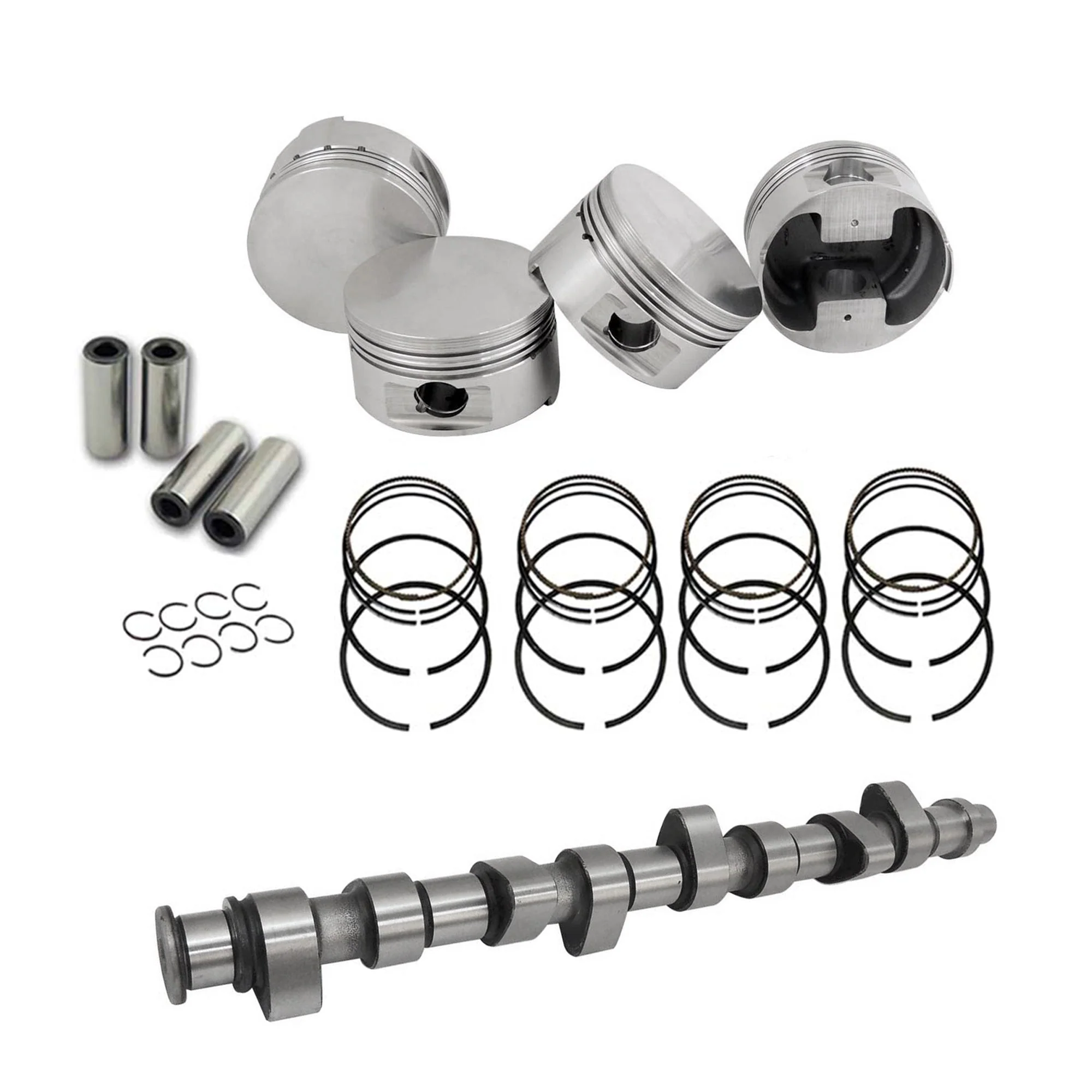 SPA TURBO Forged flat top piston and rings set 83.5mm VW 2.0L 8V + Application hydraulic tappets performance camshaft
