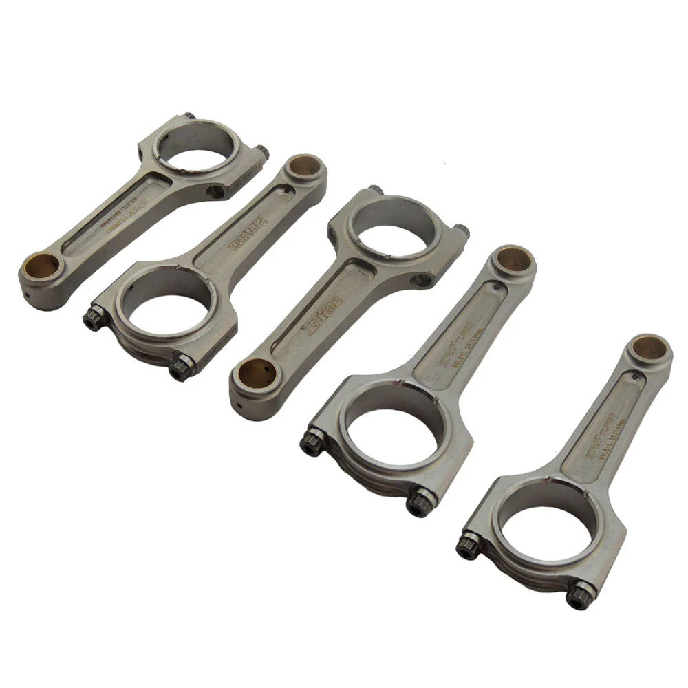 SPA TURBO Forged piston and rings set 82.5mm + 144mm x 20mm High Performance Basic Connecting Rod Set 7/16" bolt (1100hp) for Fiat/Lancia inline 5cyl 20V - Image 6