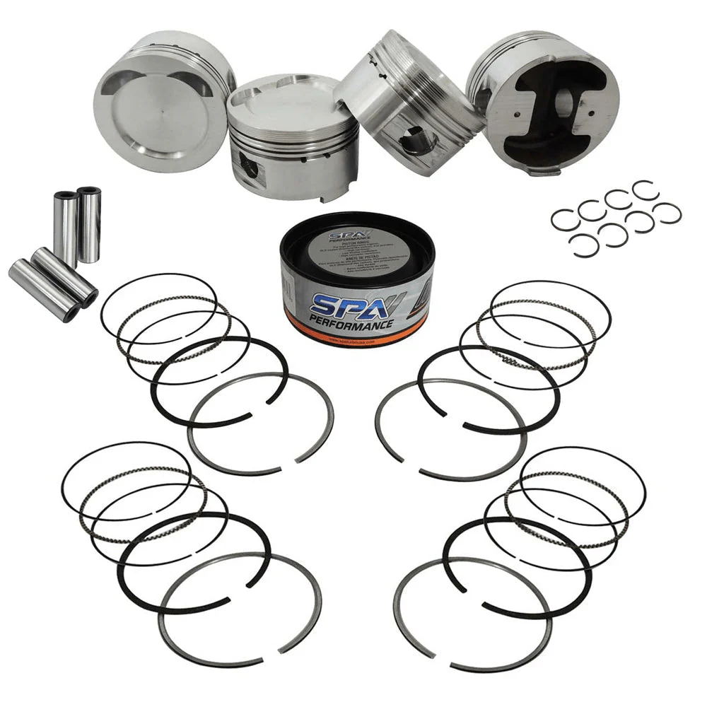 SPA TURBO Forged piston and rings set 83.5mm VW 2.0L 16V ABF + VW 159mm x 20mm High Performance Steel Basic Connecting Rod set 3/8" bolt (1000hp) - Image 2