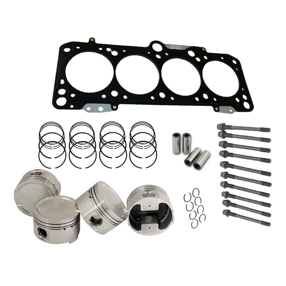 SPA TURBO Forged piston set 82mm 1.8L 20V VW/AUDI + Decompression Head Gasket Spacer - 1.5mm + 136mm head stud set