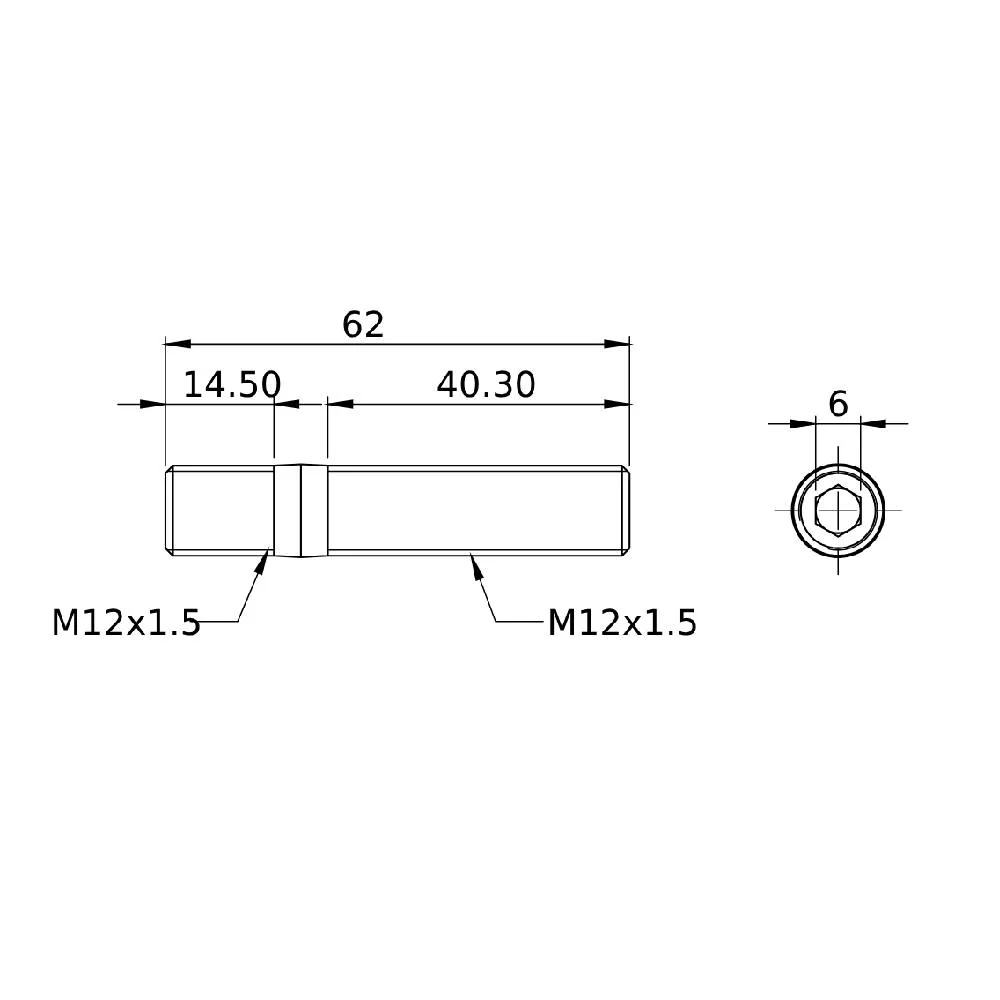 SPA TURBO FORGED WHEEL STUD AND NUT COMPETITION TYPE 62mm M12x1.5 – Pack of 1 - Image 10