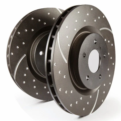 Front Brake Rotors EBC Slotted and Dimpled - Pair 10.9" (276x22)