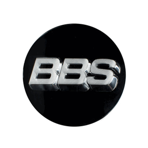 Genuine BBS RA / VZ / 5x100 RX-II / 5x100 CH / 5x100 CK 3D-Text Logo Cap Set (Black/Silver)