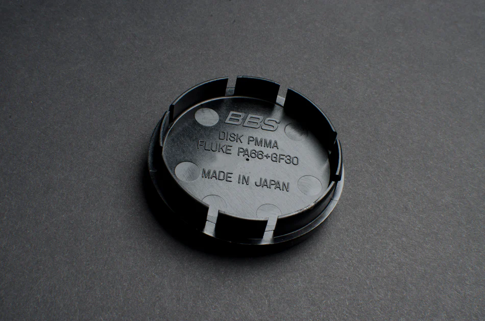 Genuine BBS RA / VZ / 5x100 RX-II / 5x100 CH / 5x100 CK 3D-Text Logo Cap Set (Red/Gold) - Image 2