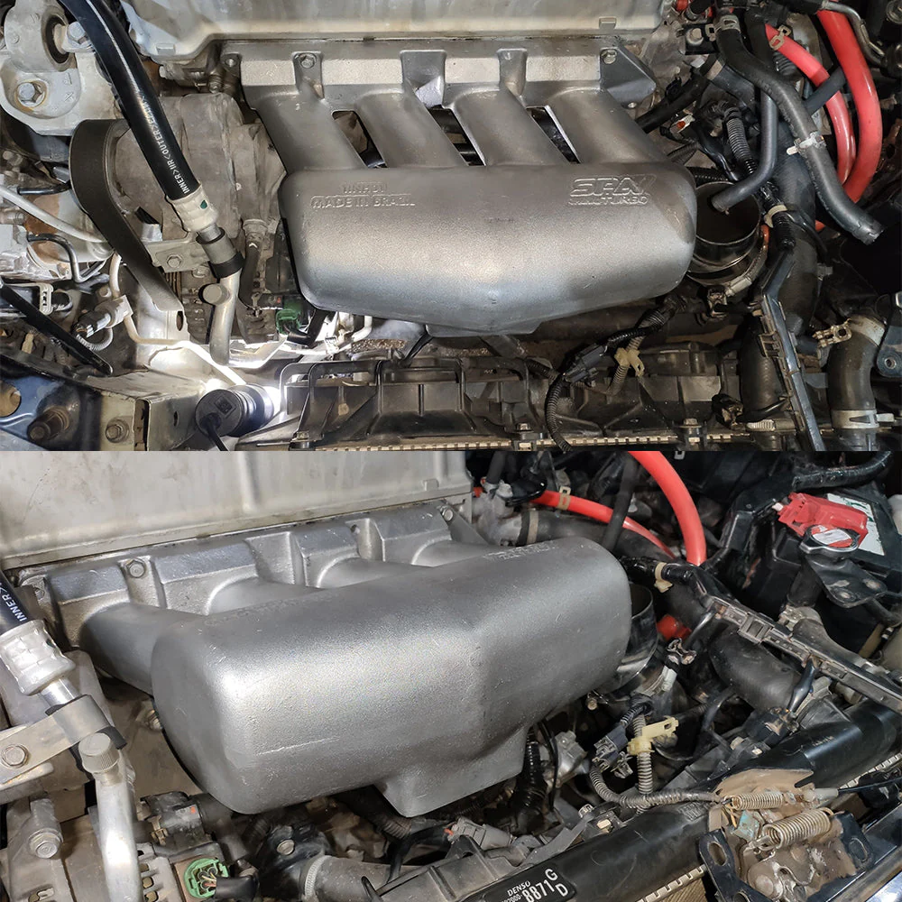 SPA TURBO Intake manifold for 8th gen Honda Civic SI (K20 engine) - 8 injectors - Without holes - Black - Image 8