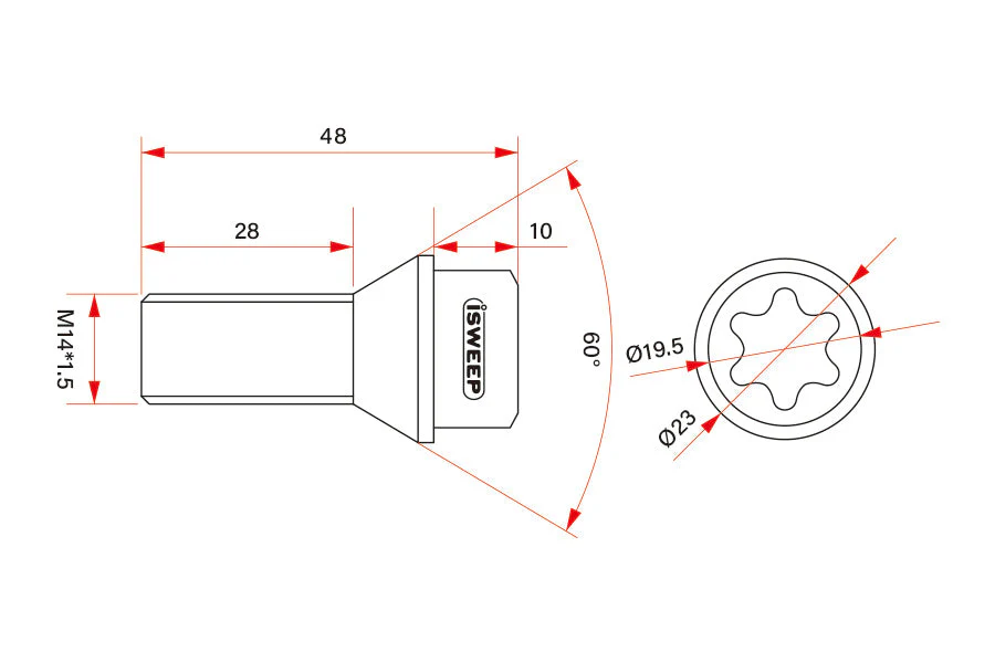 iSWEEP Titanium Wheel Lug Bolts - Image 12