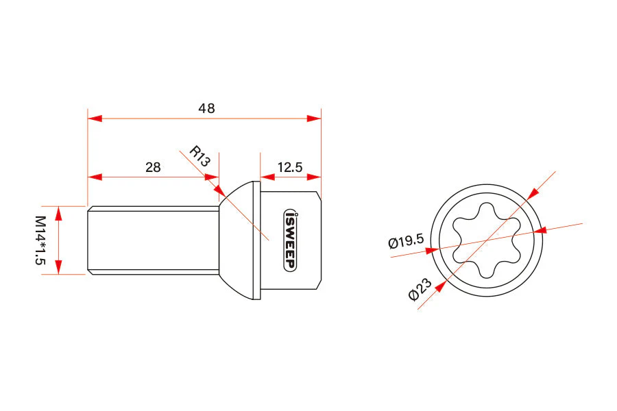 iSWEEP Titanium Wheel Lug Bolts - Image 6