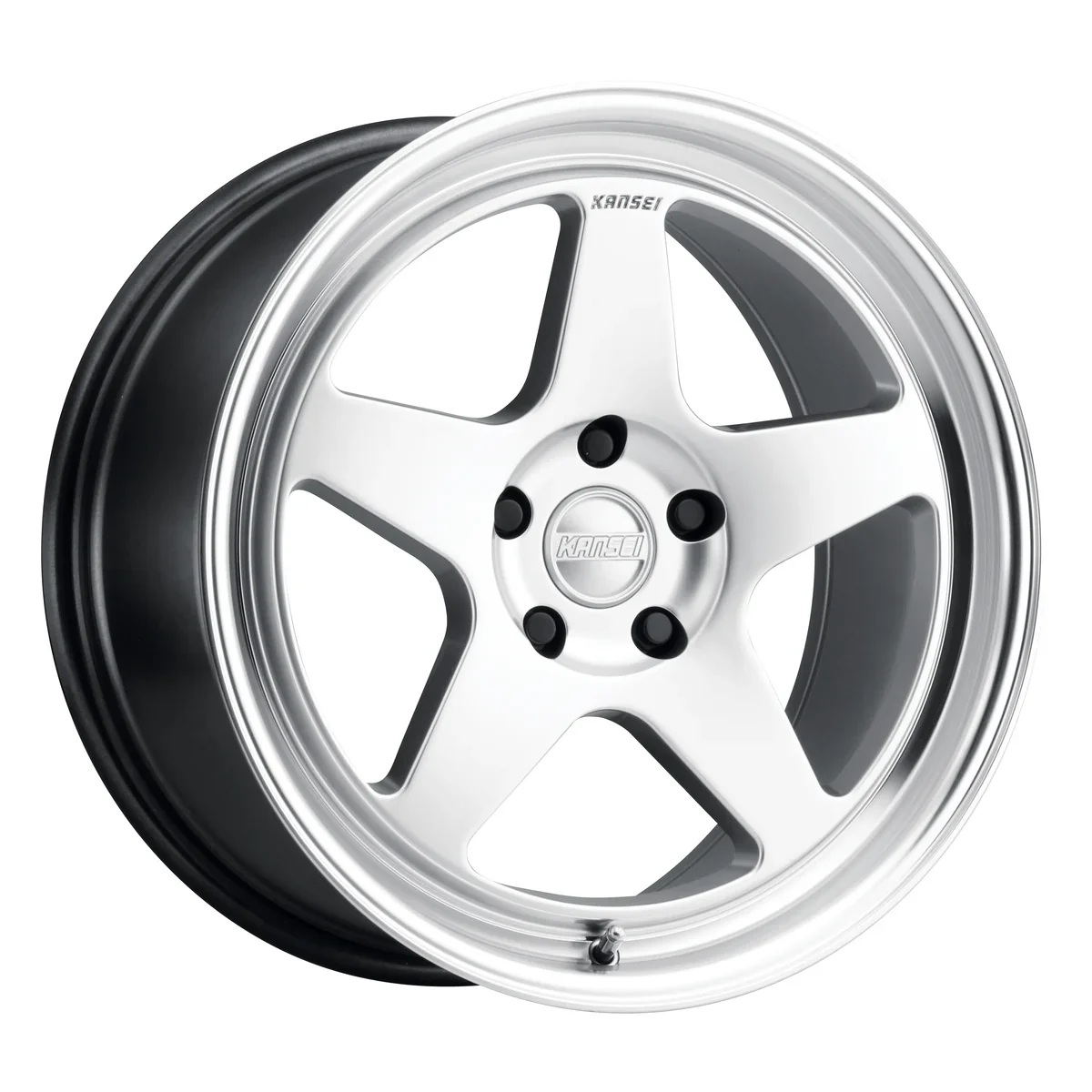 Kansei K12H KNP 19x10.5in / 5x112 BP / 35mm Offset / 66.56mm Bore - Hyper Silver w/ Bright Machined Lip