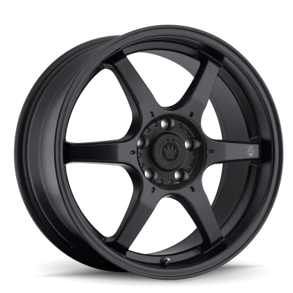 Konig Backbone 17x7.5 4x100 ET45 Matte Black Milling Logo on Spoke
