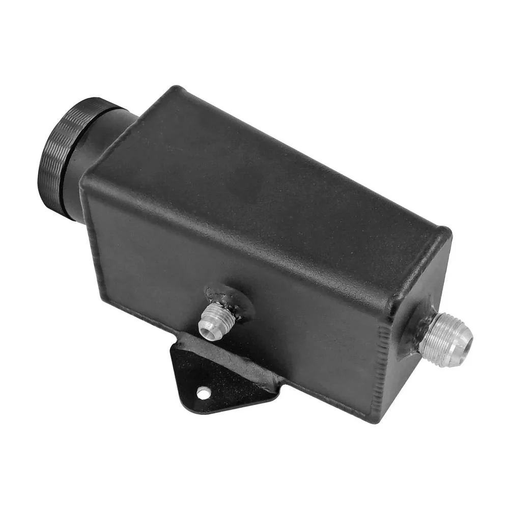 SPA TURBO Lightweight Late Model Radiator - Double Pass - 26.8" x 19.6" + Power Steering Tank Firewall Mount (Right Inlet) - Black Cap - Image 2