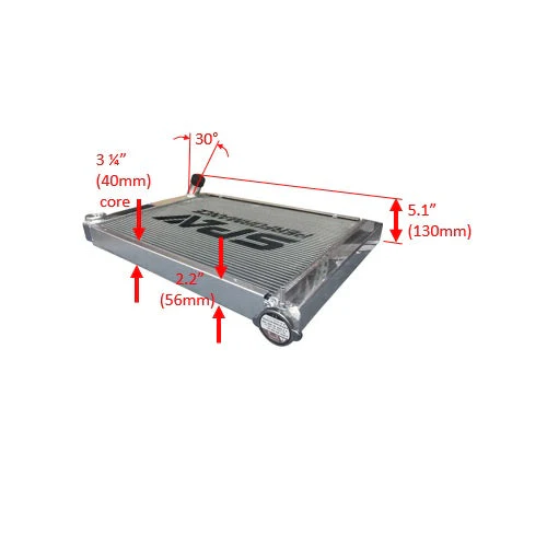 SPA TURBO Lightweight Late Model Radiator - Double Pass - 26.8" x 19.6" + Power Steering Tank Firewall Mount (Right Inlet) - Blue Cap - Image 20
