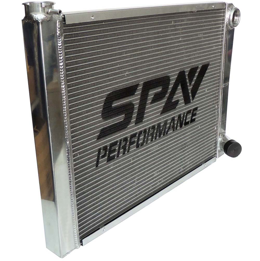 SPA TURBO Lightweight Late Model Radiator - Double Pass - 26.8" x 19.6" + Remote Fill Tank - Blue Cap - Image 17