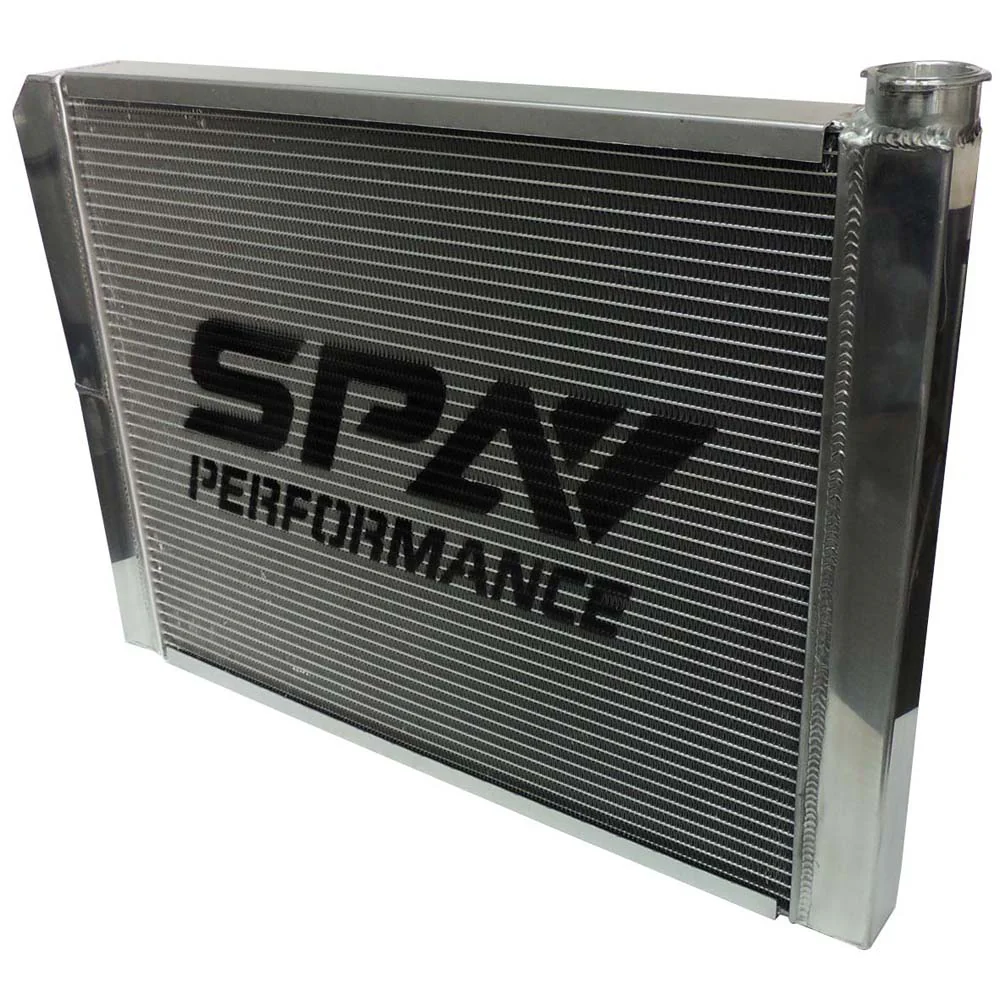SPA TURBO Lightweight Late Model Radiator - Double Pass - 26.8" x 19.6" + Remote Fill Tank - Red Cap - Image 10