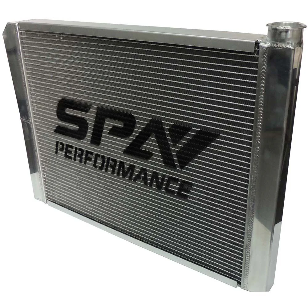 SPA TURBO Lightweight Late Model Radiator - Double Pass - 26.8" x 19.6" + Remote Fill Tank - Red Cap - Image 11