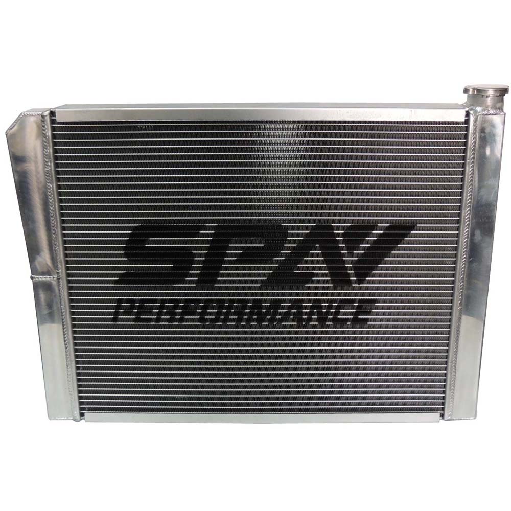 SPA TURBO Lightweight Late Model Radiator - Double Pass - 26.8" x 19.6" + Remote Fill Tank - Red Cap - Image 6