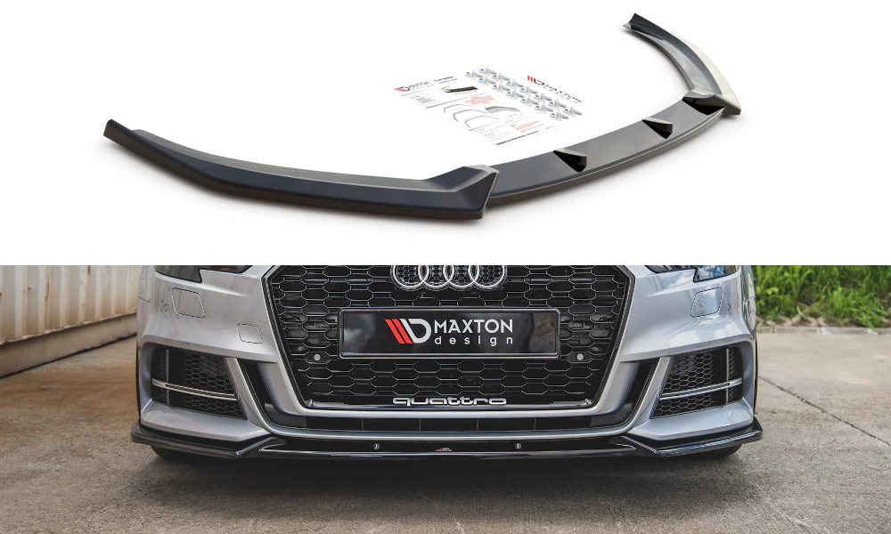 Maxton Design 8V Facelift S3/A3 S-line Front Bumper Splitter/Spoiler - V3