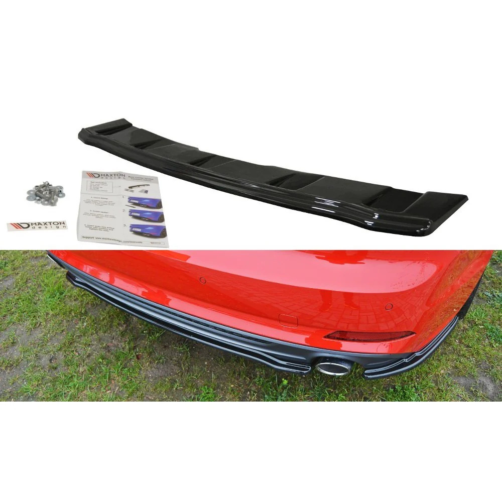 Maxton Design Central Rear Splitter AUDI A5 F5 S-LINE (WITHOUT A VERTICAL BAR) (2017 - UP)