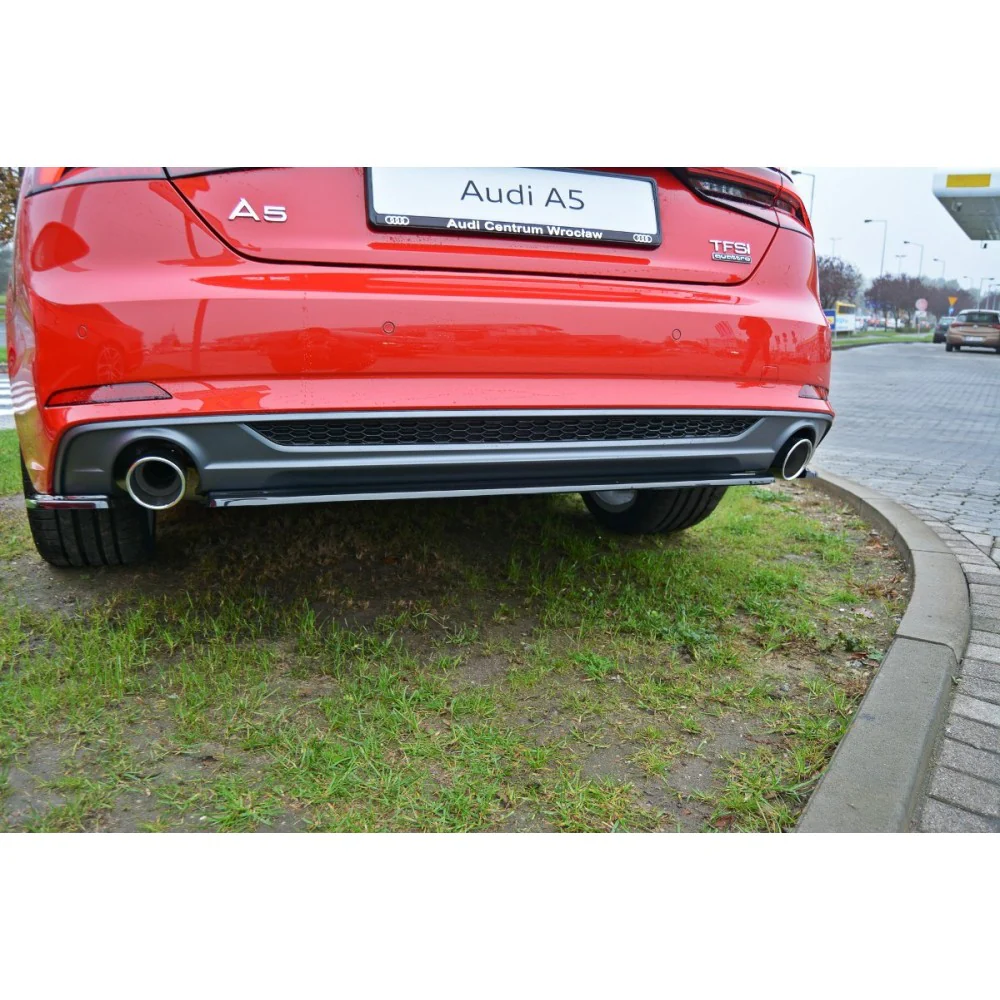 Maxton Design Central Rear Splitter AUDI A5 F5 S-LINE (WITHOUT A VERTICAL BAR) (2017 - UP) - Image 3