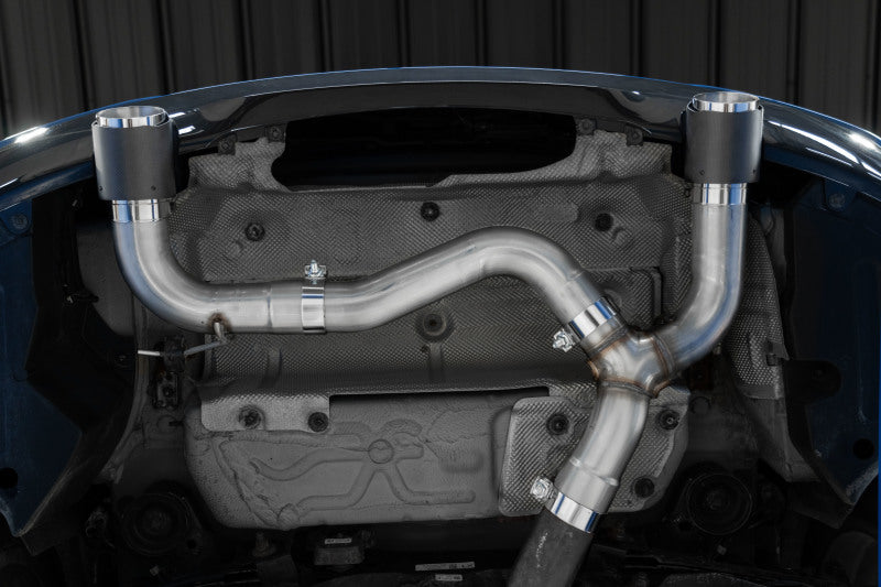 MBRP 17-21 BMW M240I 3.0L 3in Axle Back Dual Rear Exit w/ T304 SS Carbon Fiber Tips (Street Version) - Image 2