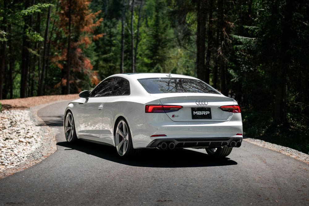 MBRP Armor Pro Series 2.5" Resonator Back, Dual Rear, Stainless Steel Quad Tips - 2018-2023 Audi S5 Coupe / S4 Sedan (3.0L) - Image 6