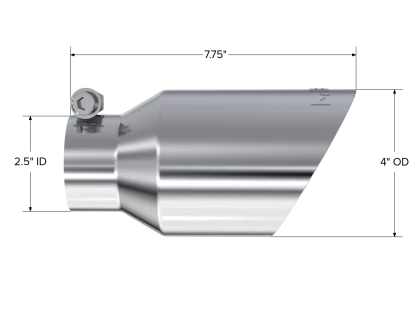 MBRP Universal Exhaust Tips - 4" OD / 2.5" Inlet