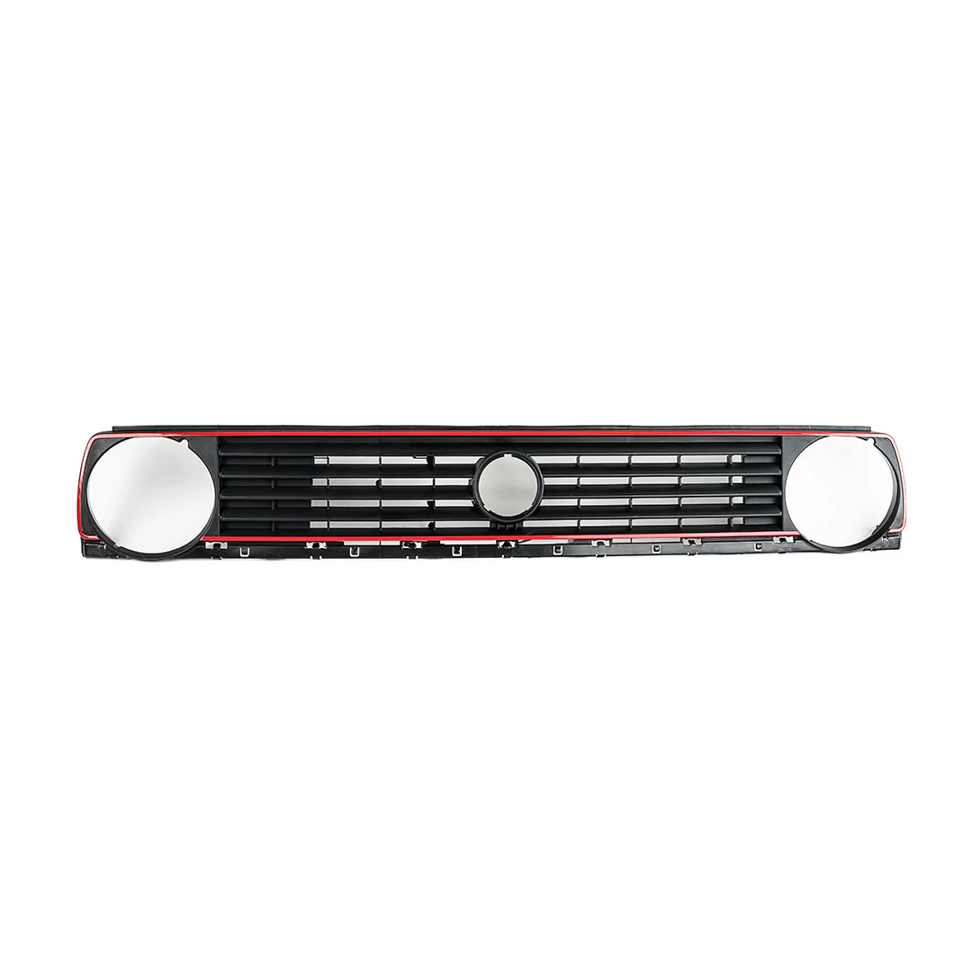 MK2 5-Slat Single Round Badged Grille - Red Stripe