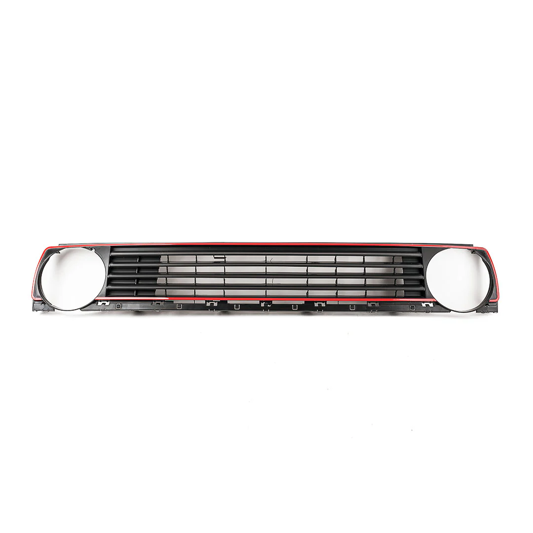 MK2 5-Slat Single Round Badgeless Grille - Red Stripe
