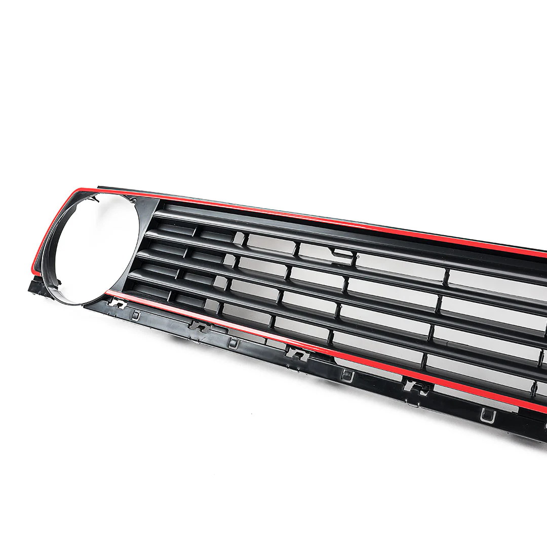 MK2 5-Slat Single Round Badgeless Grille - Red Stripe - Image 2