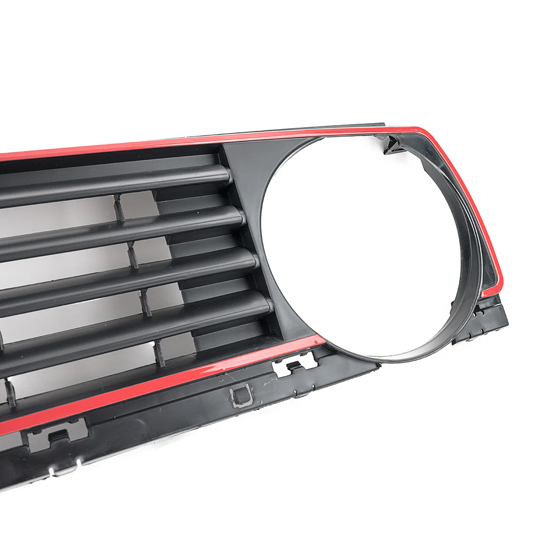 MK2 5-Slat Single Round Badgeless Grille - Red Stripe - Image 3