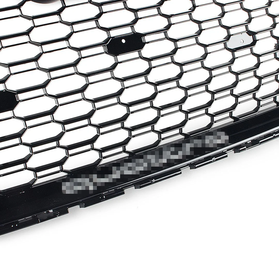 RS style Grille For 8V Facelift A3/S3 - Black w/ Black Surround and Silver Quattro - Image 2