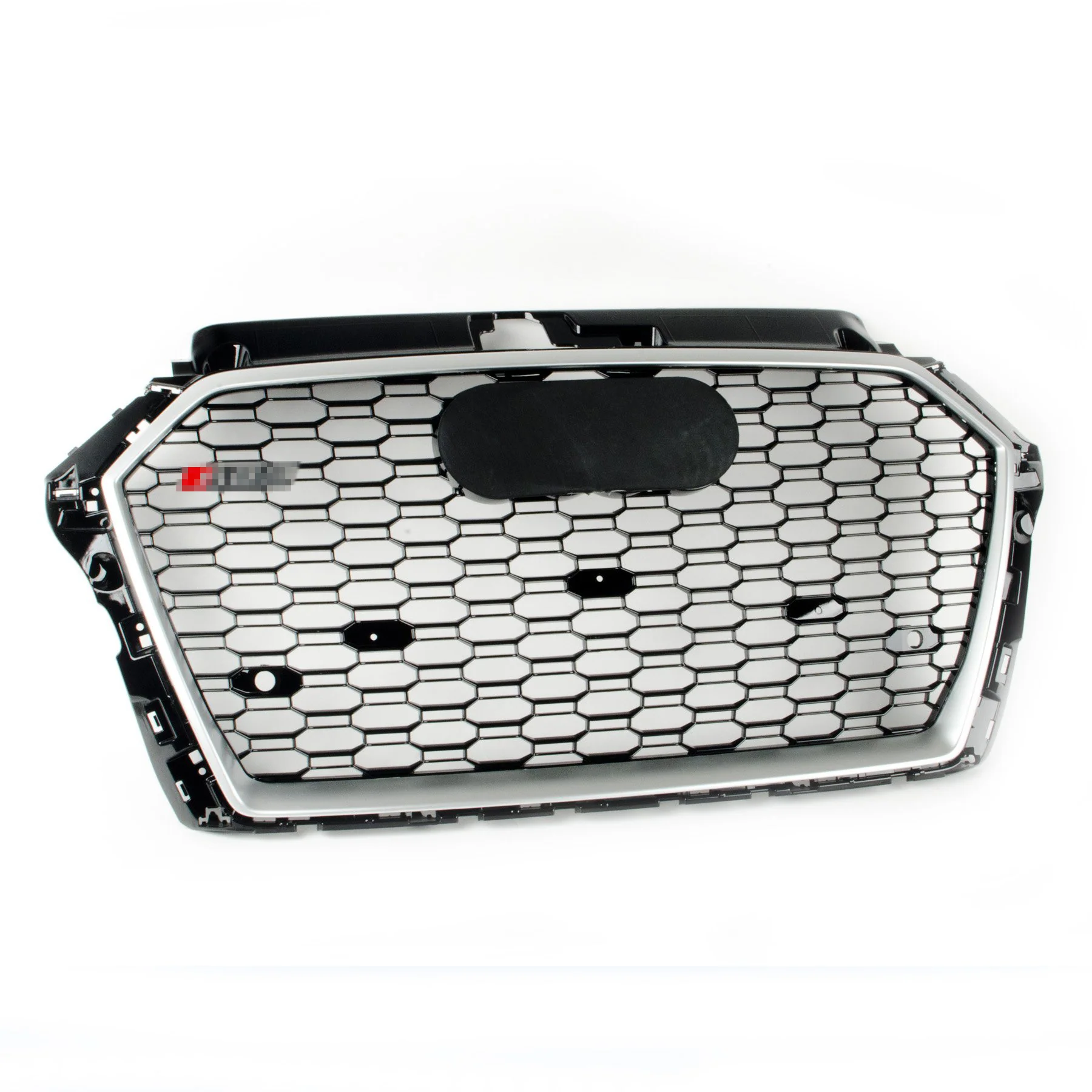 RS Style Grille for Audi 8V FACELIFT A3/S3 - Black With Silver Surround - Black Quattro - Image 2