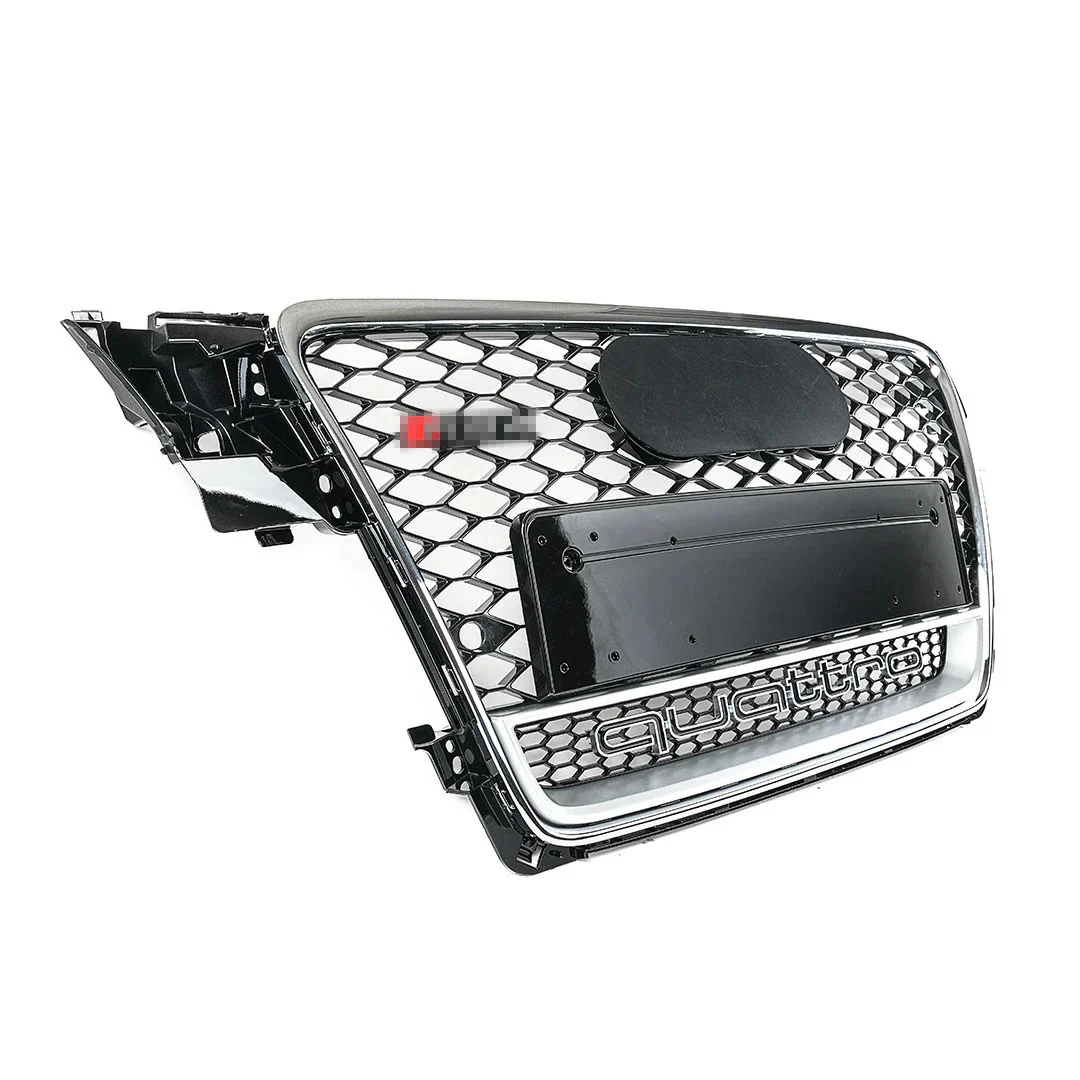 RS Style Grille for B8 A4/S4 (Pre-Facelift) - Black w/ Chrome Surround & Silver Quattro - Image 2