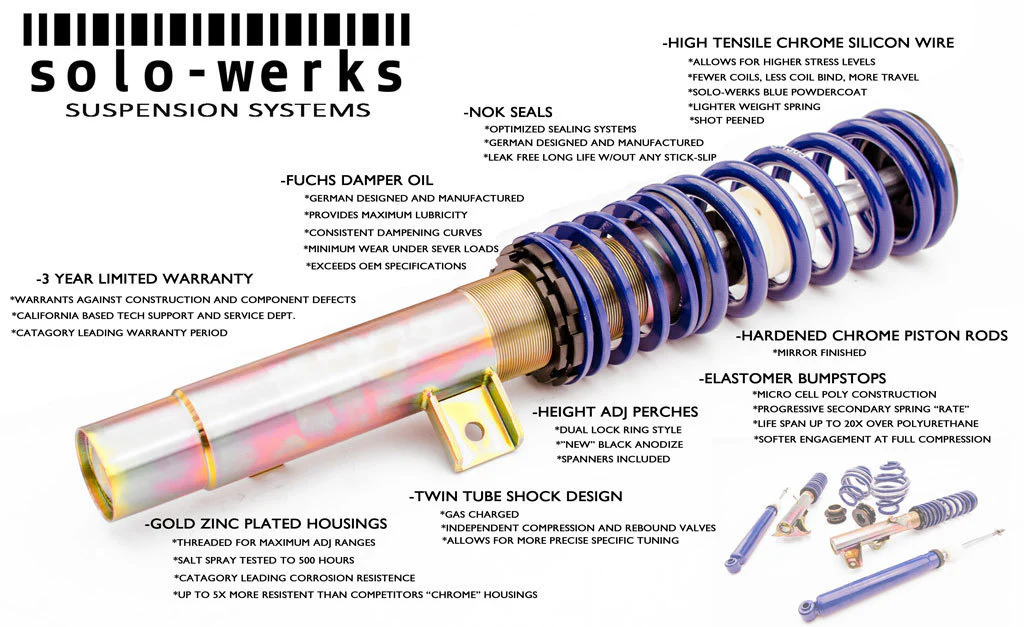 Solo-Werks B5 Passat Coilover Kit (FWD) - Image 4