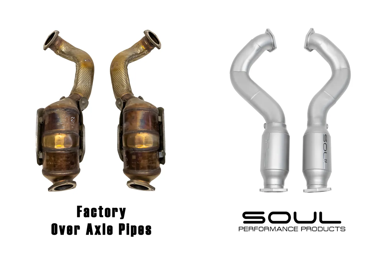 Soul Performance Porsche 718 GT4 RS / Spyder RS SOUL Resonated Over Axle Pipes (Heat Shielded) - Image 5